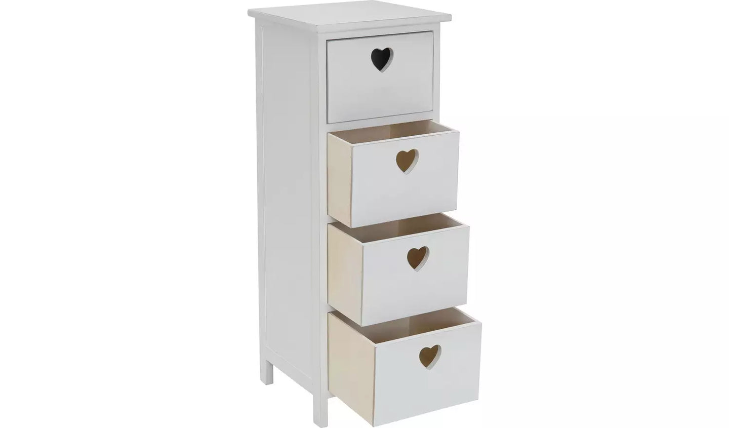 Assembled Edie 4 Drawer Storage Unit – White